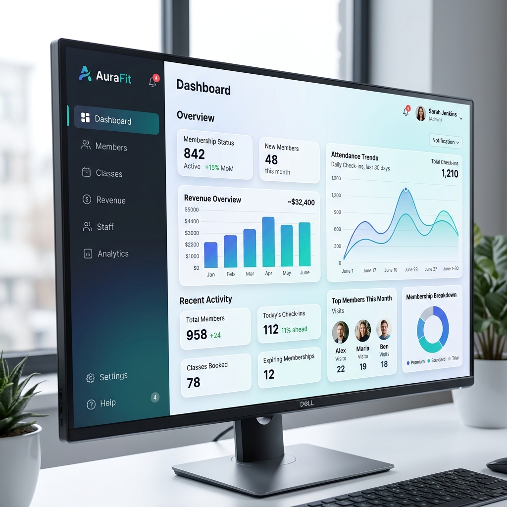 GymFlow360 Dashboard - Gym management analytics